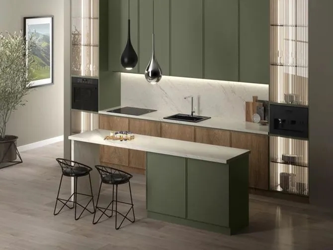 Jaki kolor ścian do zielonych mebli w kuchni? Oto najlepsze opcje